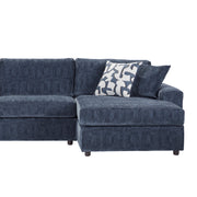 New Classic Furniture Tristan Indigo Blue 2pc Chaise Sectional
