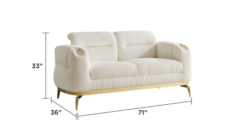 Galaxy Home Zoe Gray Loveseat
