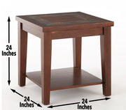 Steve Silver Davenport Brown Cherry Slate End Table