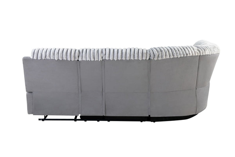 Global Furniture U6028 Grey Sectional with LED