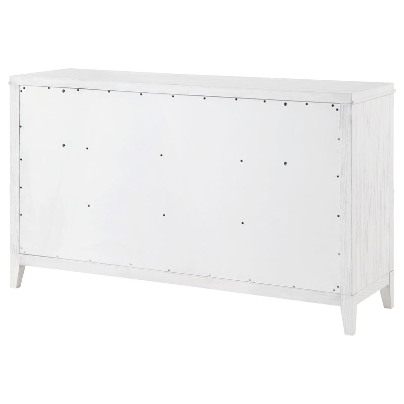 Coaster Furniture Marielle Distressed White 6 Drawer Dresser