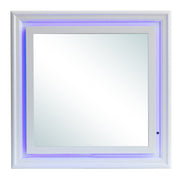 Glory Furniture Lorana White Pearl LED Mirror