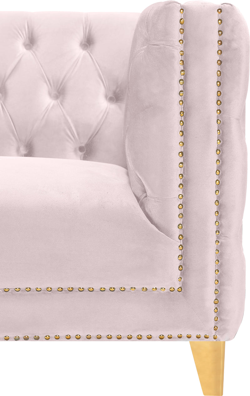 Meridian Furniture Michelle Cream Velvet Loveseat