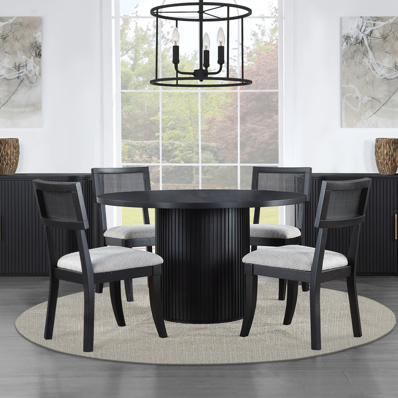 Steve Silver Colvin Black 52 Inch Round Dining Table