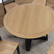 Steve Silver Magnolia Black Round 5pc Dining Set