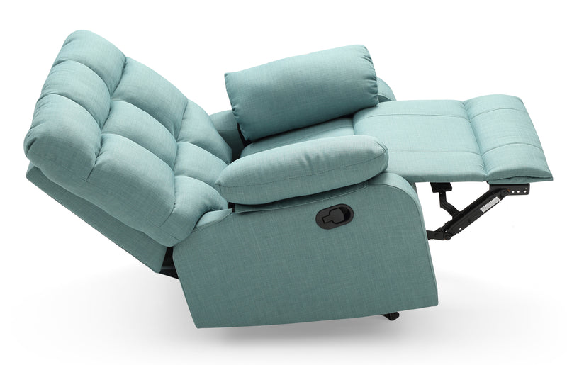 Glory Furniture Cindy Teal Fabric Rocker Recliner