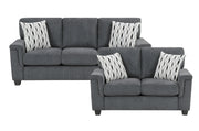 Home Elegance Chelsea Dark Gray 2pc Living Room Set