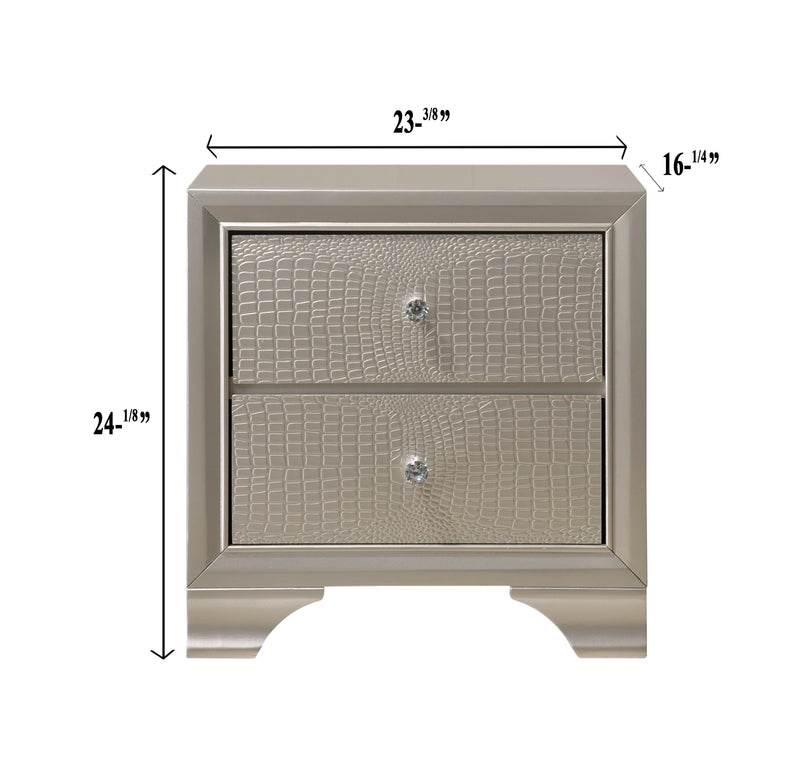 Crown Mark Lyssa Frost Night Stand