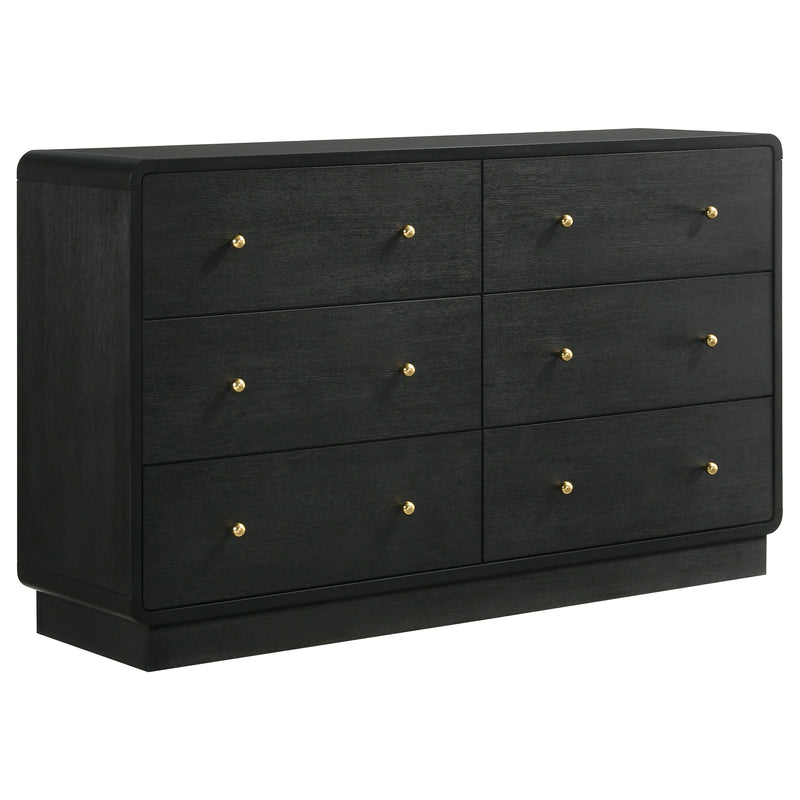 Coaster Furniture Cavelle Black 6 Drawer Dresser