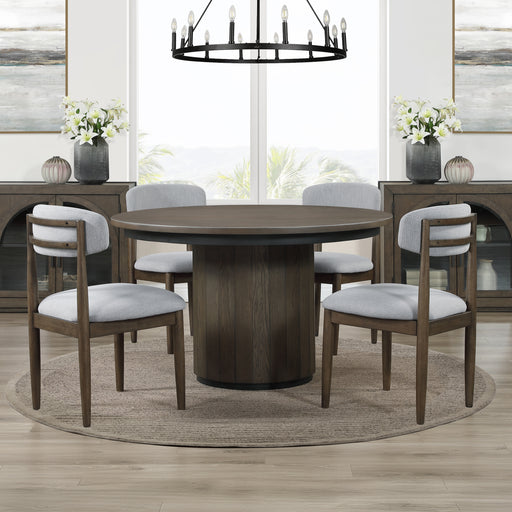 Steve Silver Burlington Brown 5pc Round Dining Set