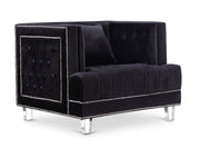 Meridian Furniture Lucas Black Velvet Chair