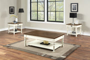 Steve Silver Joanna Ivory Mocha 3pc Coffee Table Set