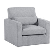Home Elegance Pompano Gray Swivel Chair