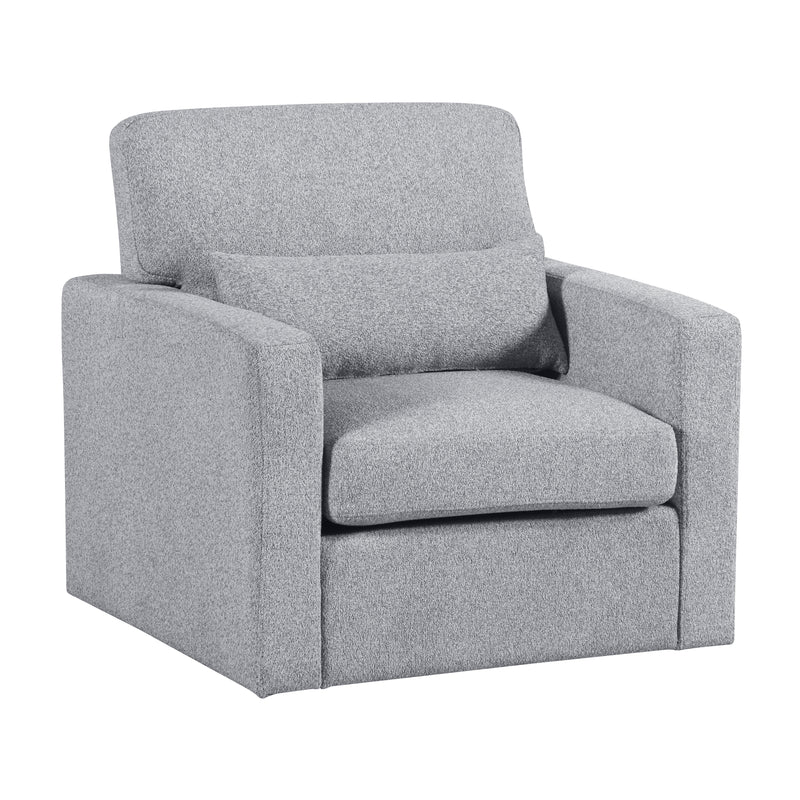 Home Elegance Pompano Gray Swivel Chair