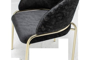 Galaxy Home Onyx Black Gold Chairs