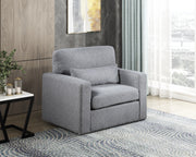 Home Elegance Pompano Gray Swivel Chair
