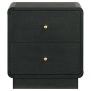 Coaster Furniture Cavelle Black 2 Drawer Nightstand