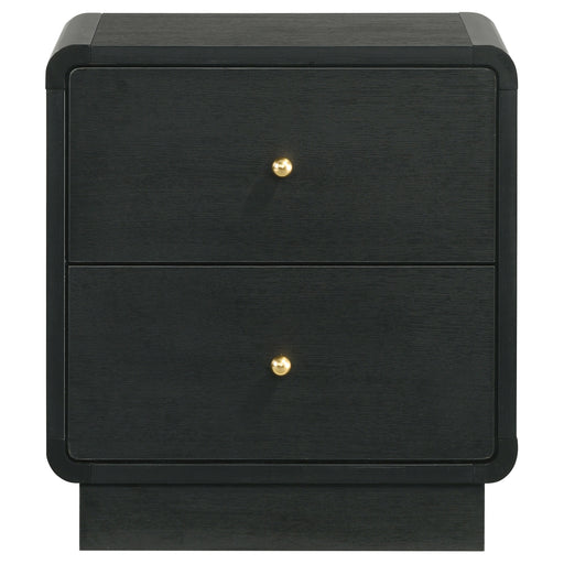 Coaster Furniture Cavelle Black 2 Drawer Nightstand