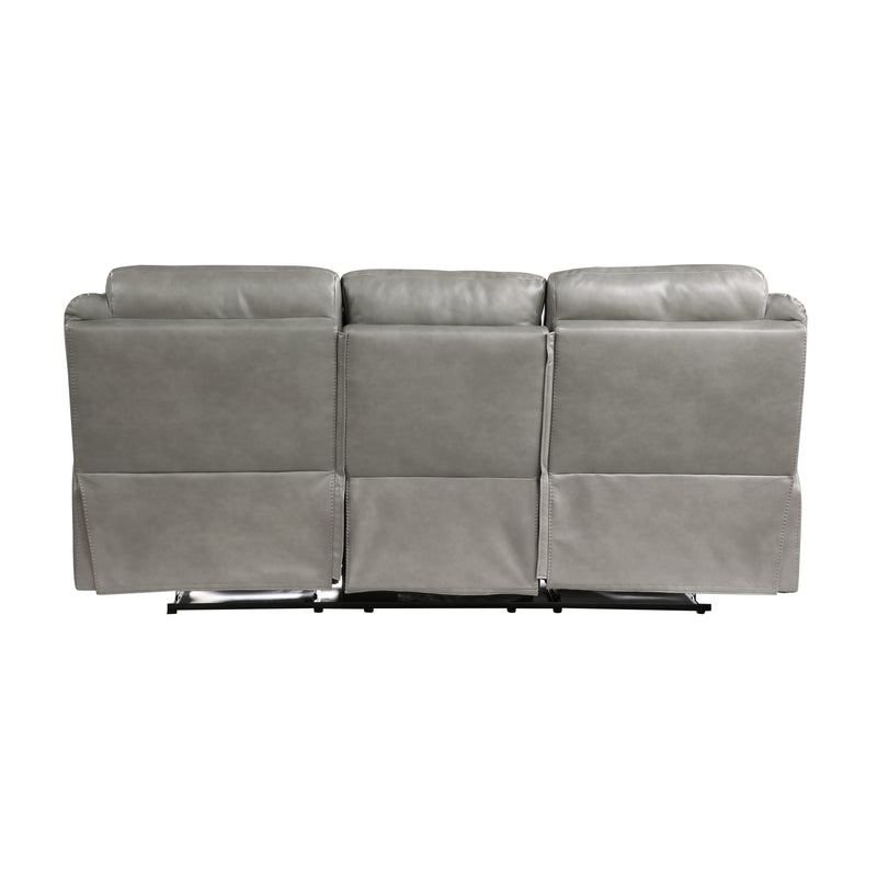 Home Elegance Aram Gray Reclining 2pc Living Room Set with USB Ports