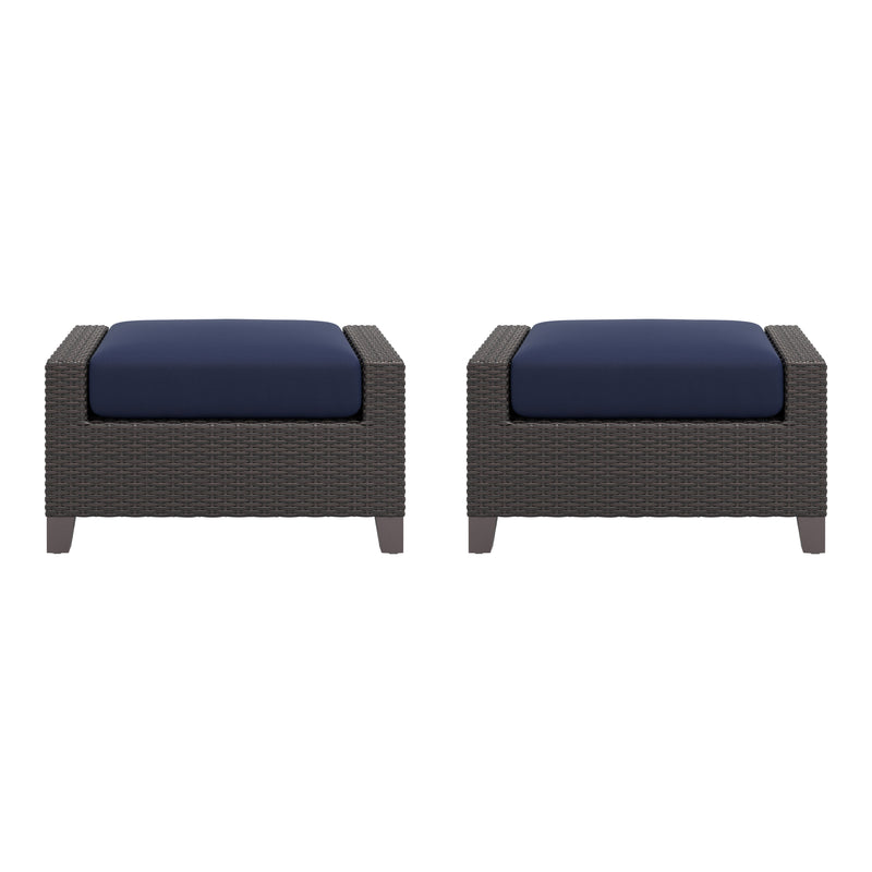 2 New Classic Furniture Skye Blue Outdoor Ottomans