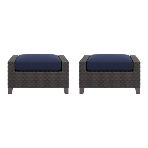 2 New Classic Furniture Skye Blue Outdoor Ottomans