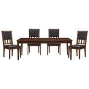 Home Elegance Frazier Park Brown Cherry 5pc Dining Room Set