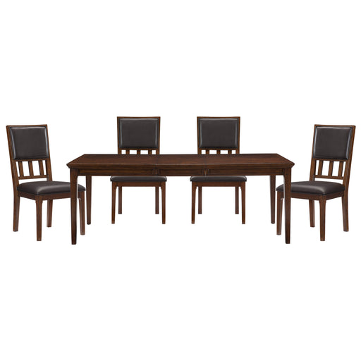 Home Elegance Frazier Park Brown Cherry 5pc Dining Room Set