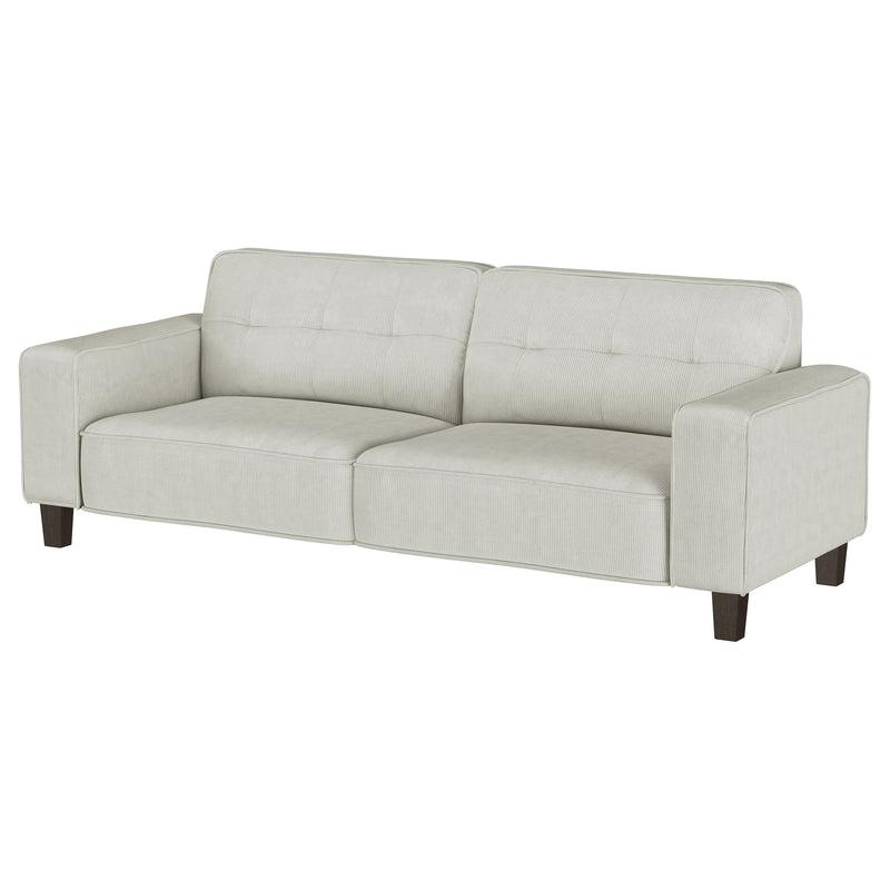 Coaster Furniture Deerhurst Greige Beige Grey Tufted Sofa