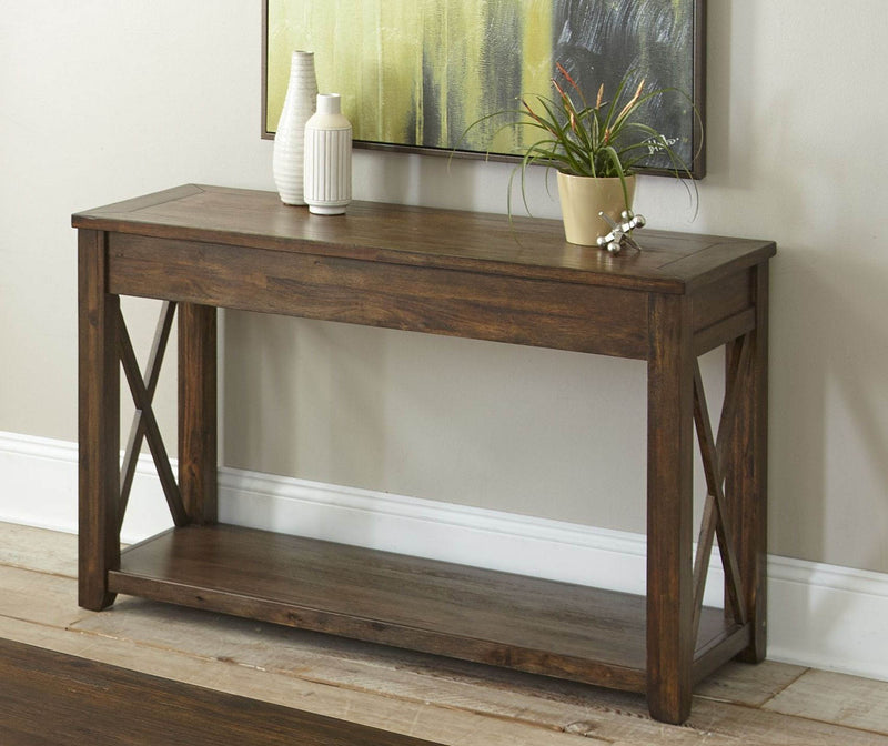 Steve Silver Lenka Mocha Oak Sofa Table