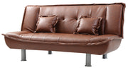 Glory Furniture Lionel Brown Faux Leather Sofa Bed