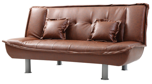 Glory Furniture Lionel Brown Faux Leather Sofa Bed