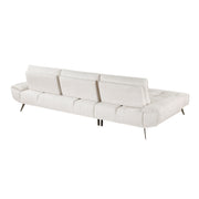 Home Elegance Dominic Orange 2pc Sectional with Left Chaise