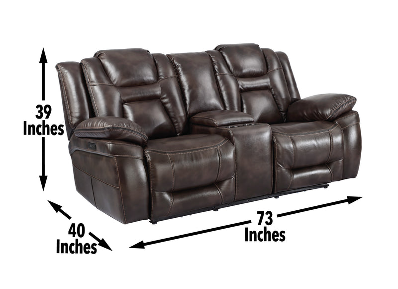 Steve Silver Oportuna Coffee Power Console Loveseat