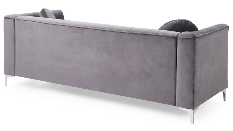 Glory Furniture Delray Black Velvet Microsuede Sofa
