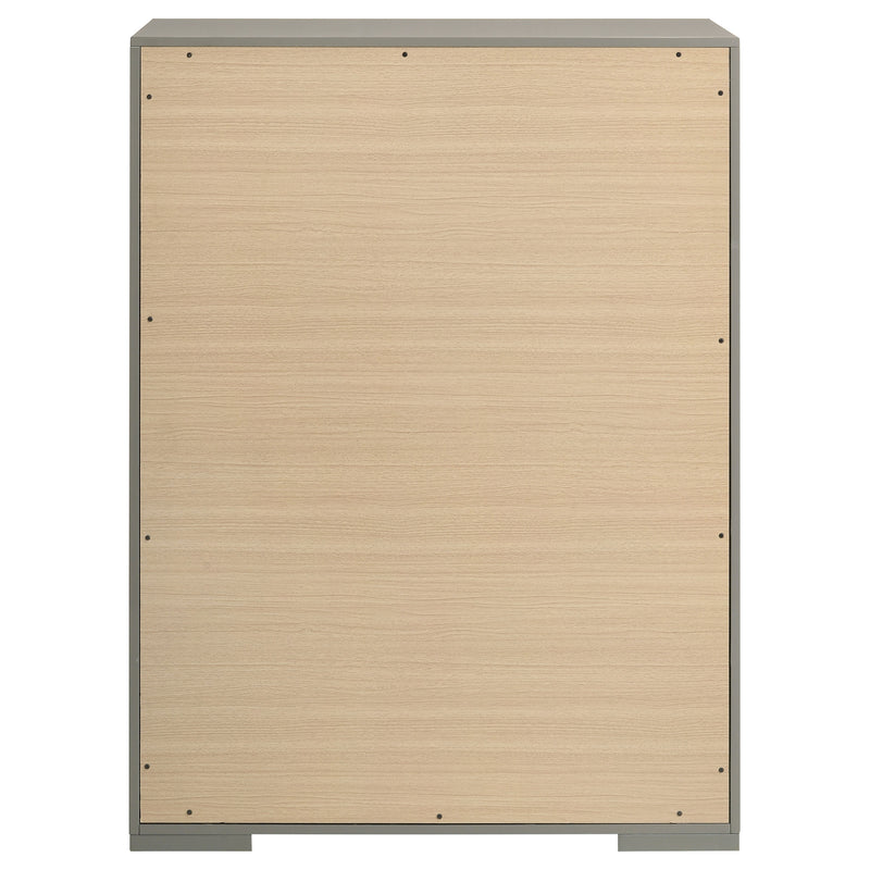 Coaster Furniture Ives Grey High Gloss 5 Drawer Chest