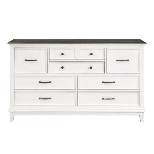 Home Elegance Chesterton Brown White Dresser And Mirror