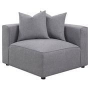 Coaster Furniture Jennifer Grey Tight Seat Corner Chair