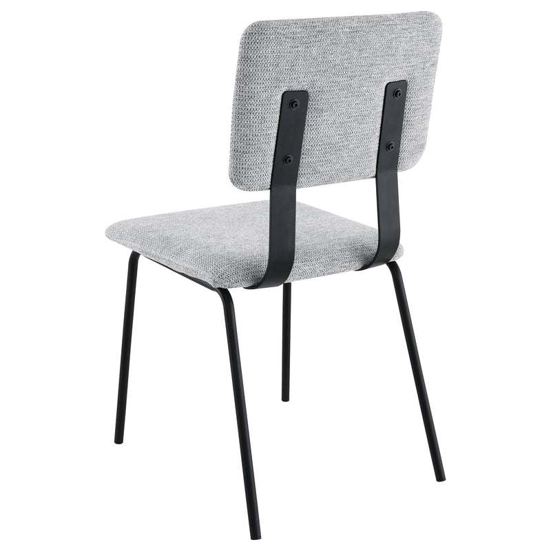2 Coaster Furniture Calla Grey Fabric Dining Side Chairs