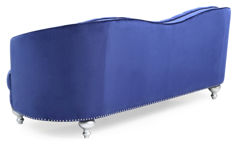 Glory Furniture Jewel Blue Velvet Sofa