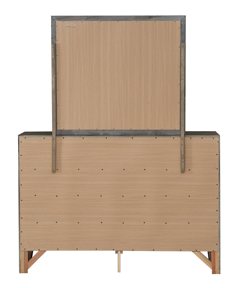 Glory Furniture Marilla Gray Dresser and Mirror