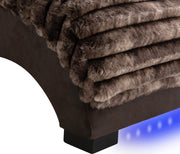 Global Furniture Dominic Grey Nickel Chaise with USB