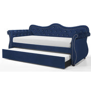 Galaxy Home Abby Navy Velvet Trundle Daybed