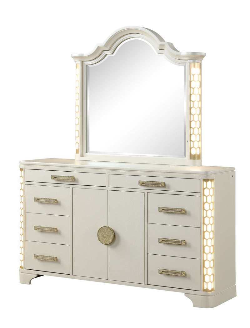 Galaxy Home Jasmine Beige Wood Dresser
