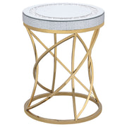 Coaster Furniture Elise Gold Round End Table