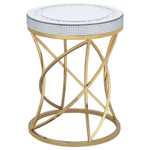Coaster Furniture Elise Gold Round End Table