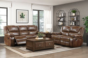 Home Elegance Ellicott Brown 2pc Living Room Set