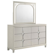 Coaster Furniture Olivia White Dresser and LED Mirror