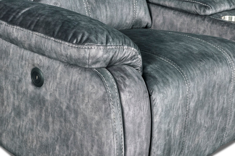 New Classic Furniture Tango Gray Power Footrest Console Loveseat with Speaker