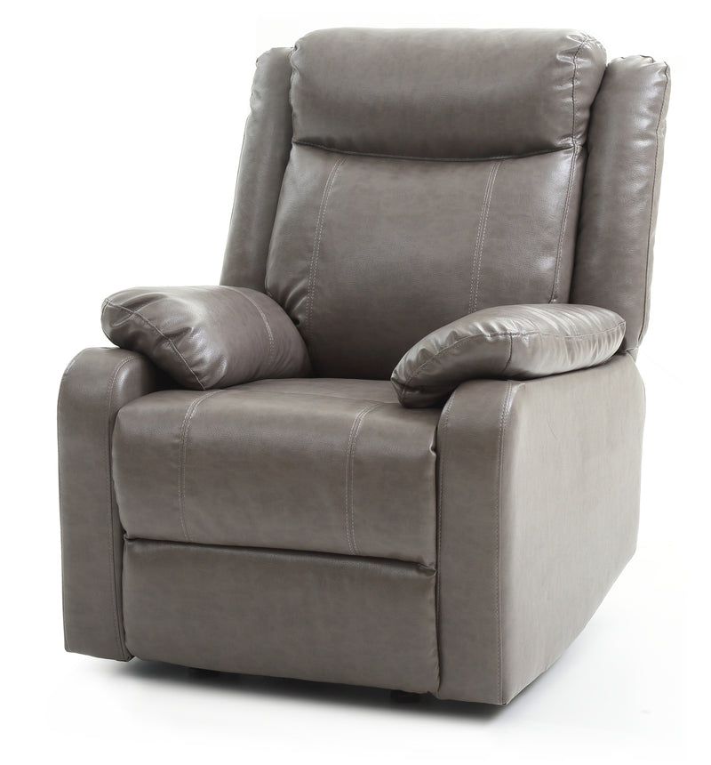 Glory Furniture Ward Gray Faux Leather Rocker Recliner