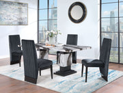 Global Furniture D12DT Black White Dining Table
